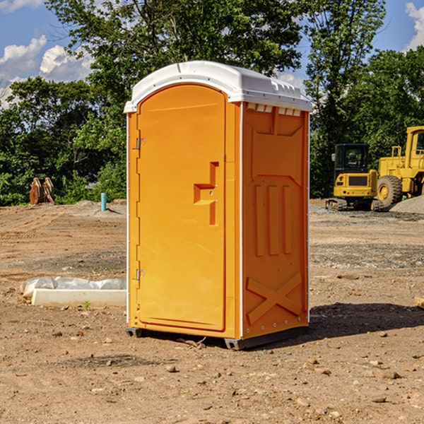 how often are the porta potties cleaned and serviced during a rental period in Leeds